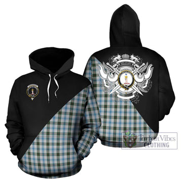 Henderson Dress Tartan Hoodie with Family Crest and Military Logo Style