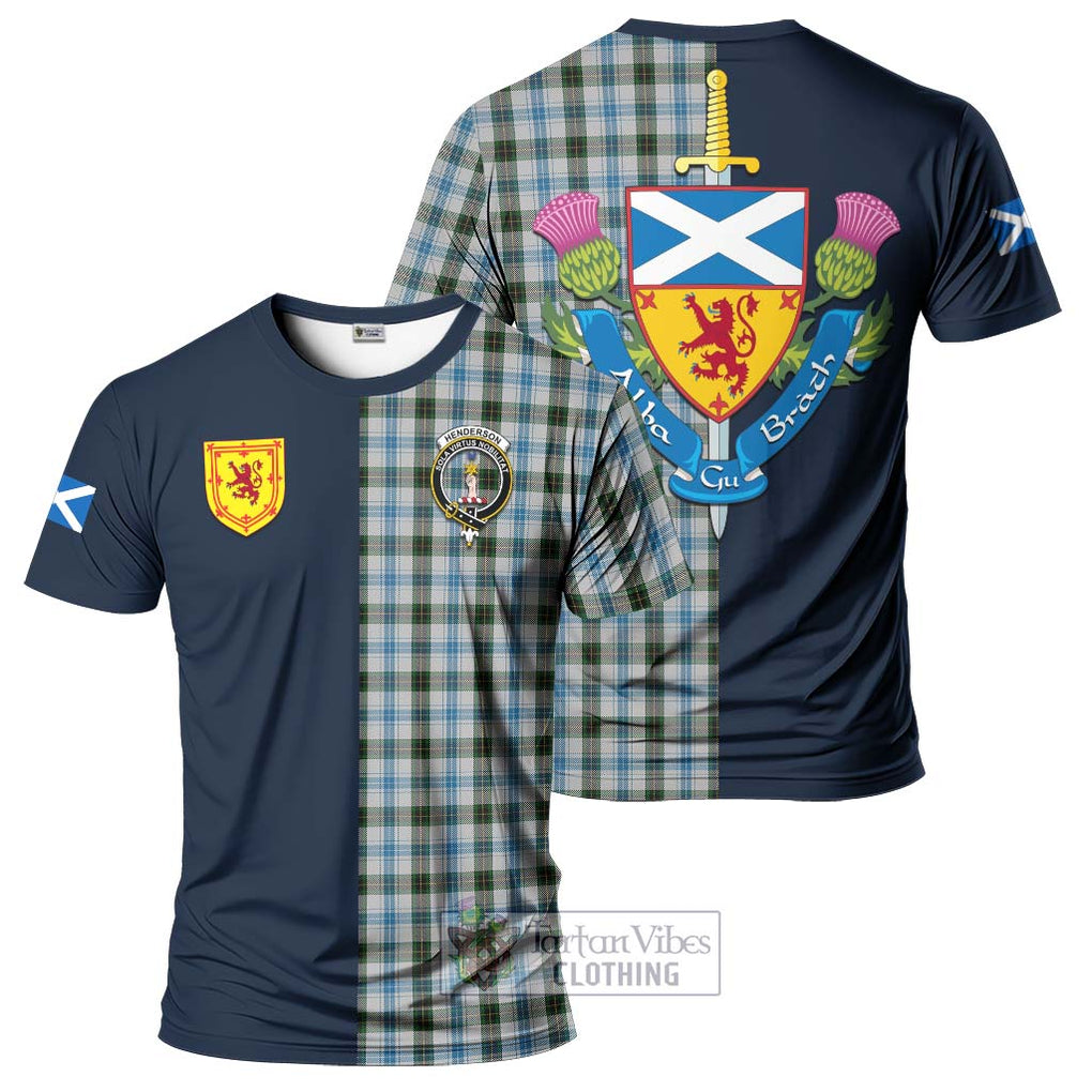 Tartan Vibes Clothing Henderson Dress Tartan T-Shirt Alba with Scottish Lion Royal Arm Half Style