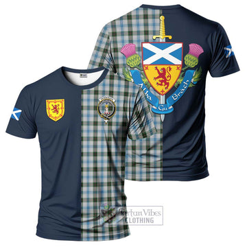 Henderson Dress Tartan T-Shirt Alba with Scottish Lion Royal Arm Half Style