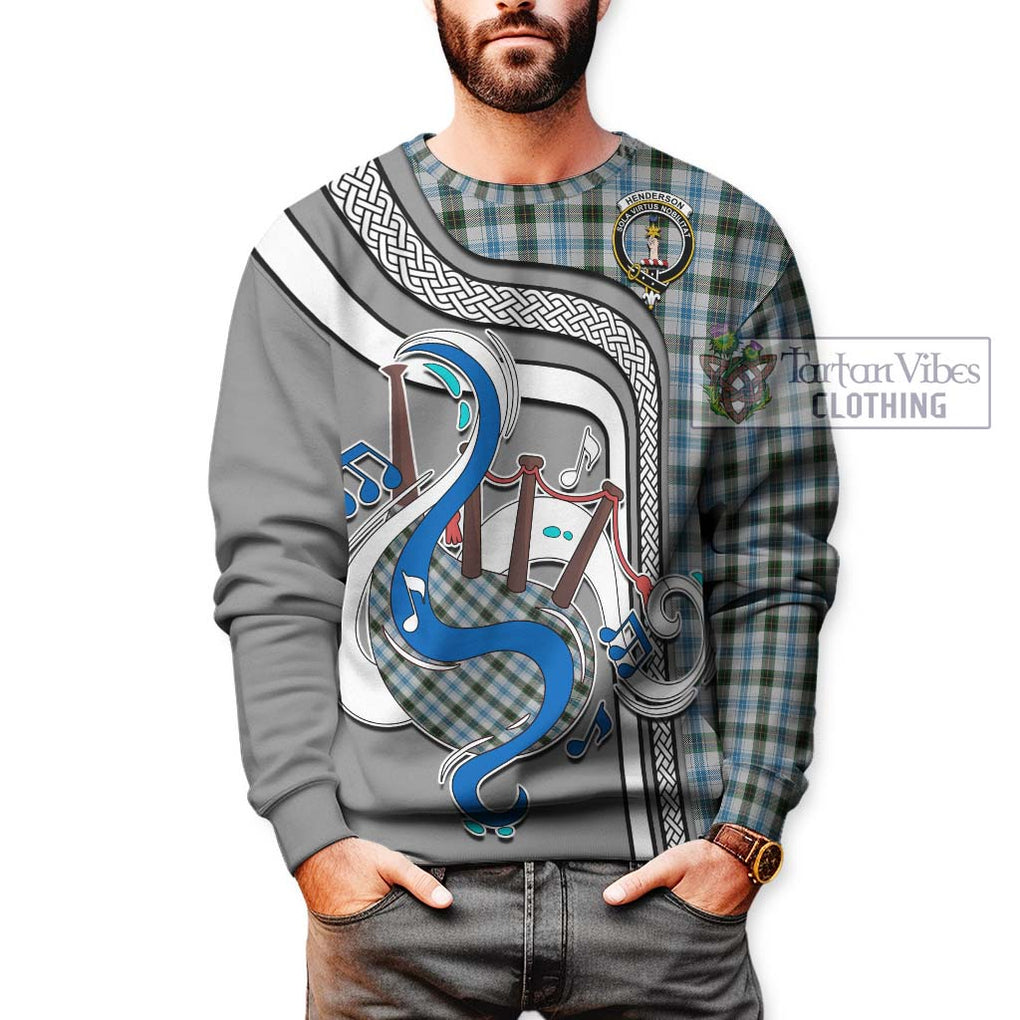 Tartan Vibes Clothing Henderson Dress Tartan Sweatshirt with Epic Bagpipe Style