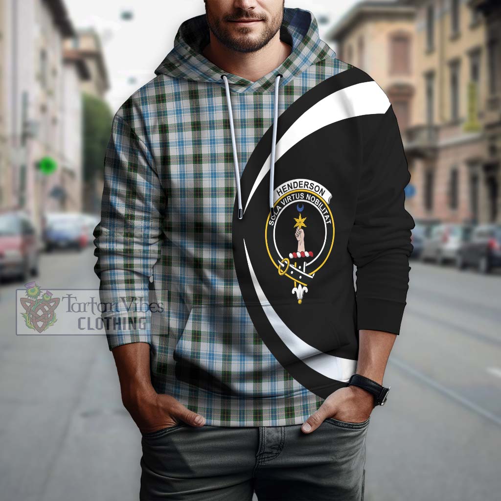 Tartan Vibes Clothing Henderson Dress Tartan Hoodie with Family Crest Circle Style