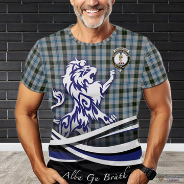 Henderson Dress Tartan T-Shirt with Alba Gu Brath Regal Lion Emblem