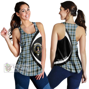 Henderson Dress Tartan Women's Racerback Tanks with Family Crest Circle Style