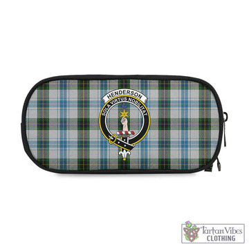 Henderson Dress Tartan Pen and Pencil Case with Family Crest