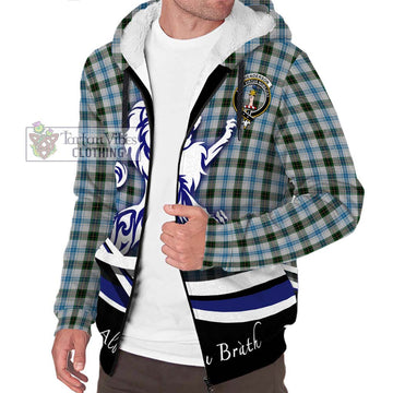 Henderson Dress Tartan Sherpa Hoodie with Alba Gu Brath Regal Lion Emblem