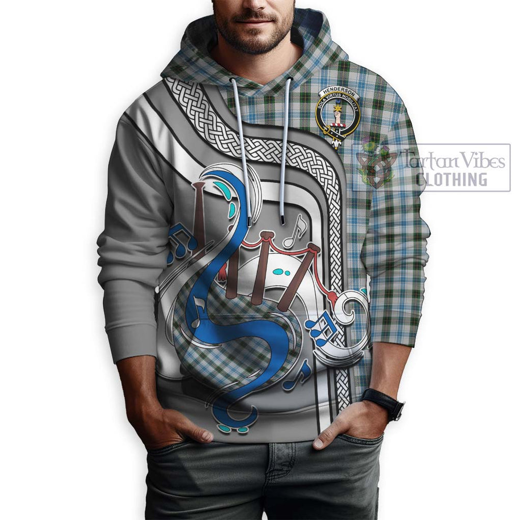 Henderson Dress Tartan Hoodie with Epic Bagpipe Style Zip Hoodie - Tartanvibesclothing Shop