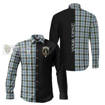 Henderson Dress Tartan Long Sleeve Button Shirt with Family Crest and Half Of Me Style