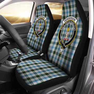 Henderson Dress Tartan Car Seat Cover with Family Crest