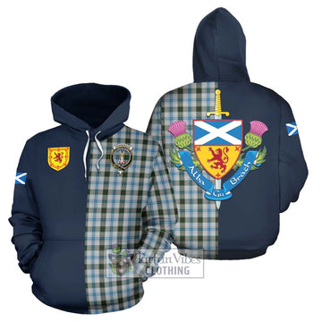 Henderson Dress Tartan Hoodie Alba with Scottish Lion Royal Arm Half Style