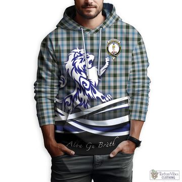 Henderson Dress Tartan Hoodie with Alba Gu Brath Regal Lion Emblem