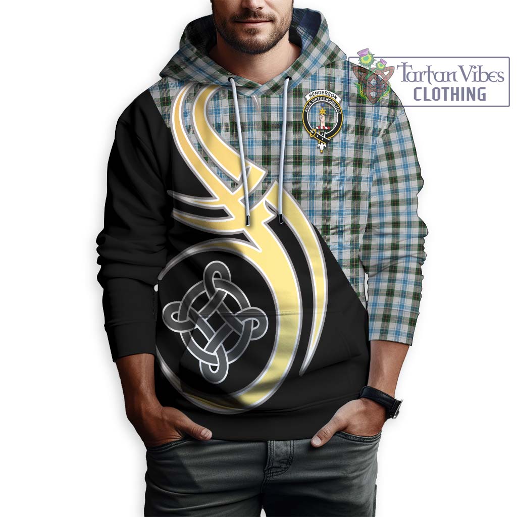 Henderson Dress Tartan Hoodie with Family Crest and Celtic Symbol Style Zip Hoodie - Tartan Vibes Clothing