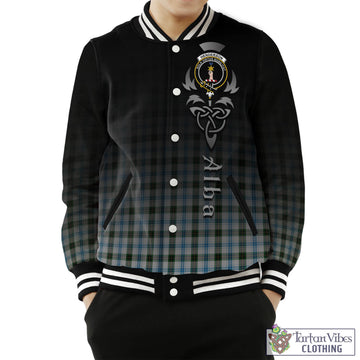 Henderson Dress Tartan Baseball Jacket Featuring Alba Gu Brath Family Crest Celtic Inspired