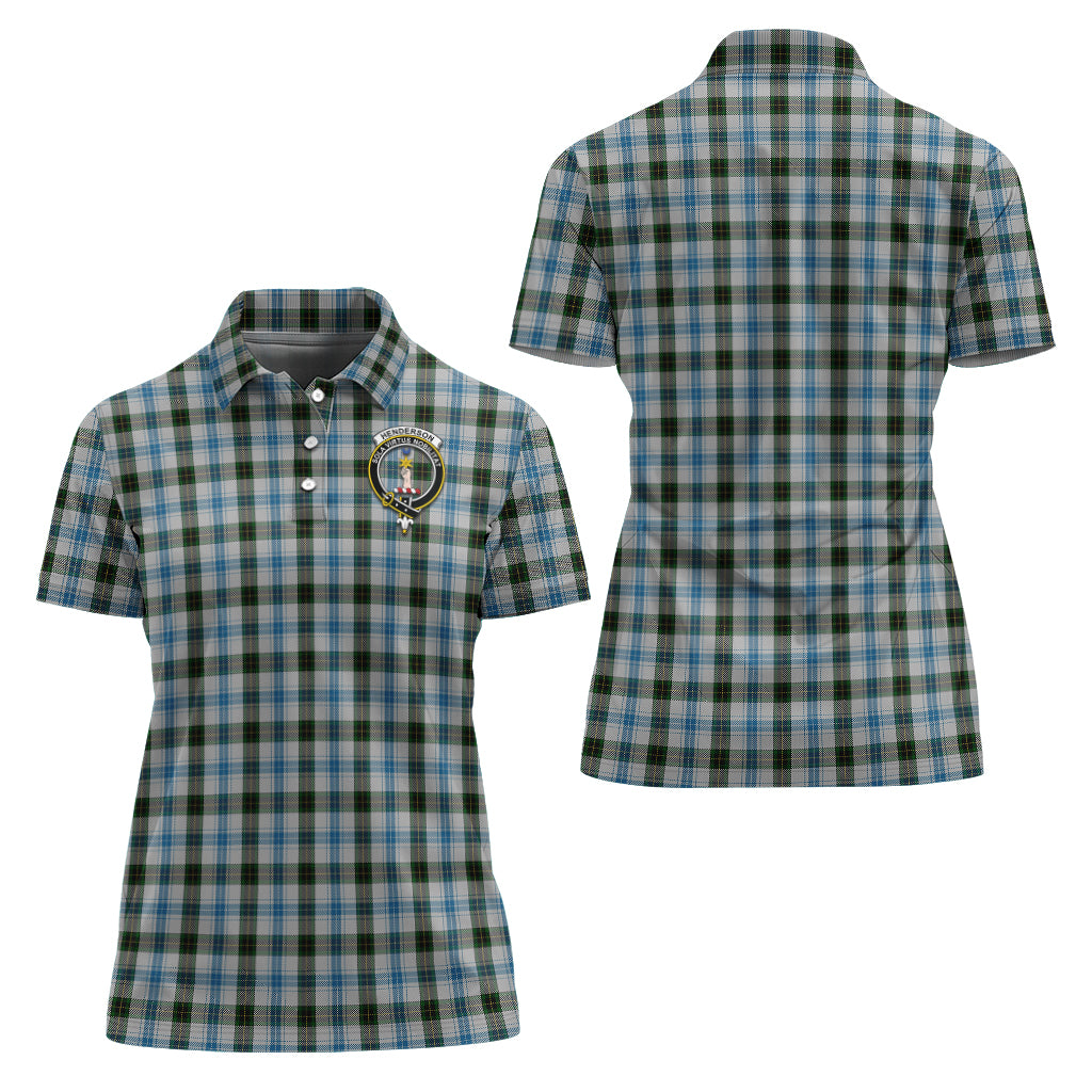 Henderson Dress Tartan Polo Shirt with Family Crest For Women Women - Tartan Vibes Clothing