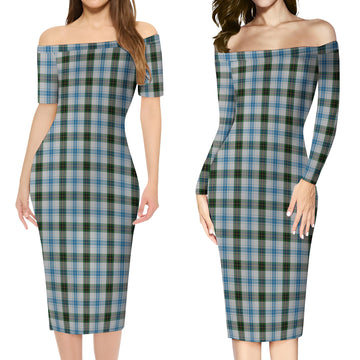 Henderson Dress Tartan Off Shoulder Lady Dress