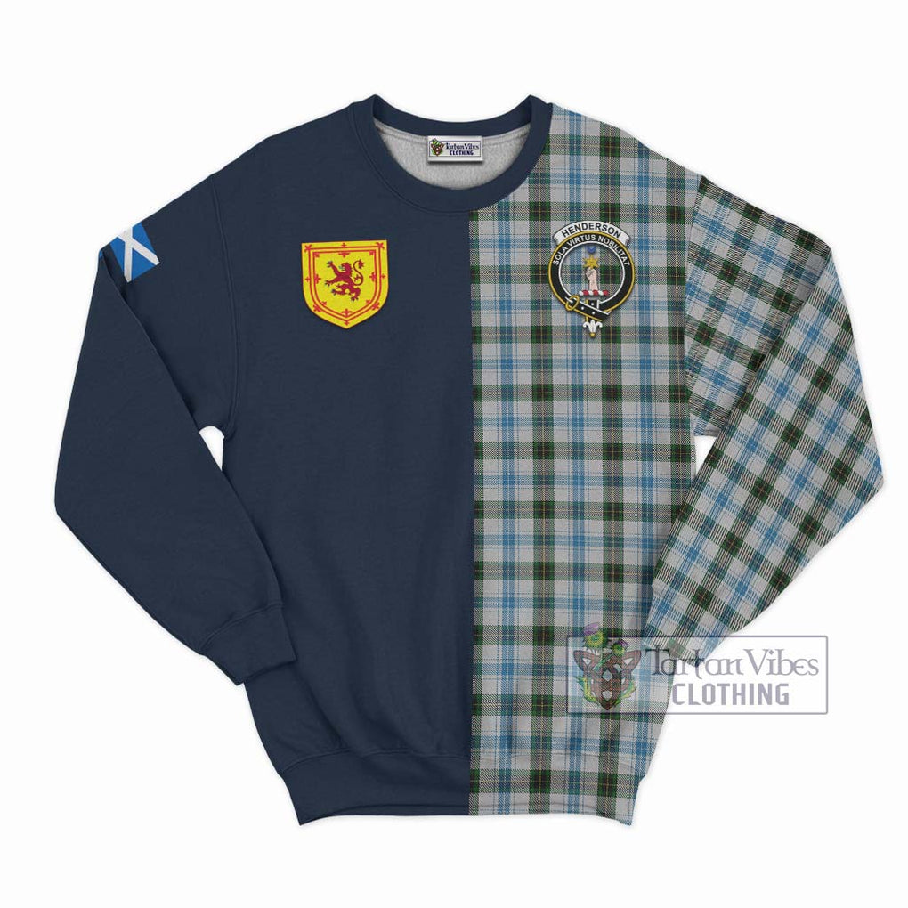 Tartan Vibes Clothing Henderson Dress Tartan Sweatshirt with Scottish Lion Royal Arm Half Style