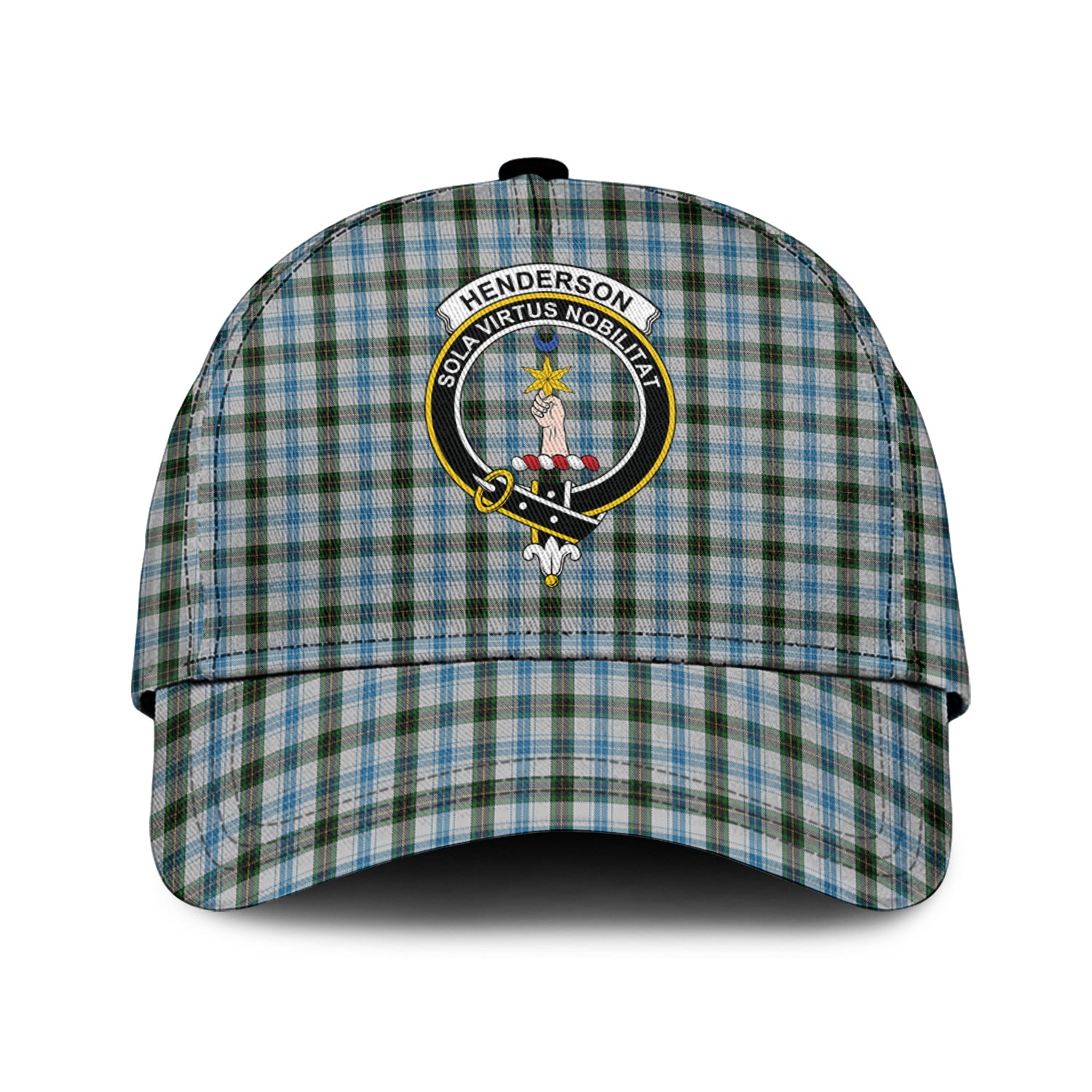 Henderson Dress Tartan Classic Cap with Family Crest Classic Cap Universal Fit - Tartan Vibes Clothing