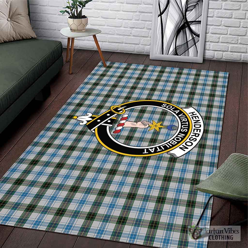 Tartan Vibes Clothing Henderson Dress Tartan Area Rug with Family Crest