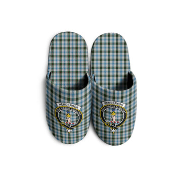 Henderson Dress Tartan Home Slippers with Family Crest