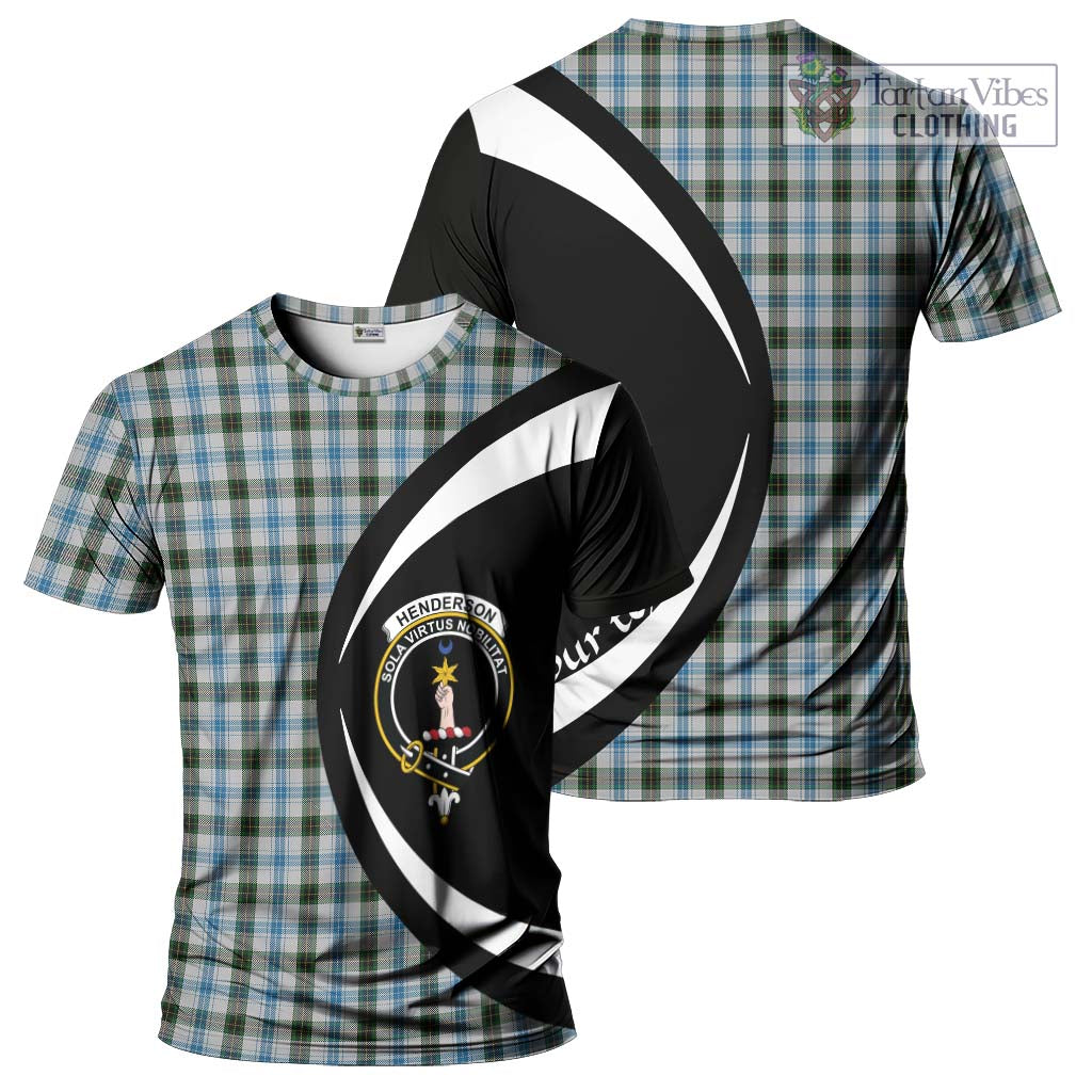 Tartan Vibes Clothing Henderson Dress Tartan T-Shirt with Family Crest Circle Style
