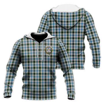 Henderson Dress Tartan Knitted Hoodie with Family Crest