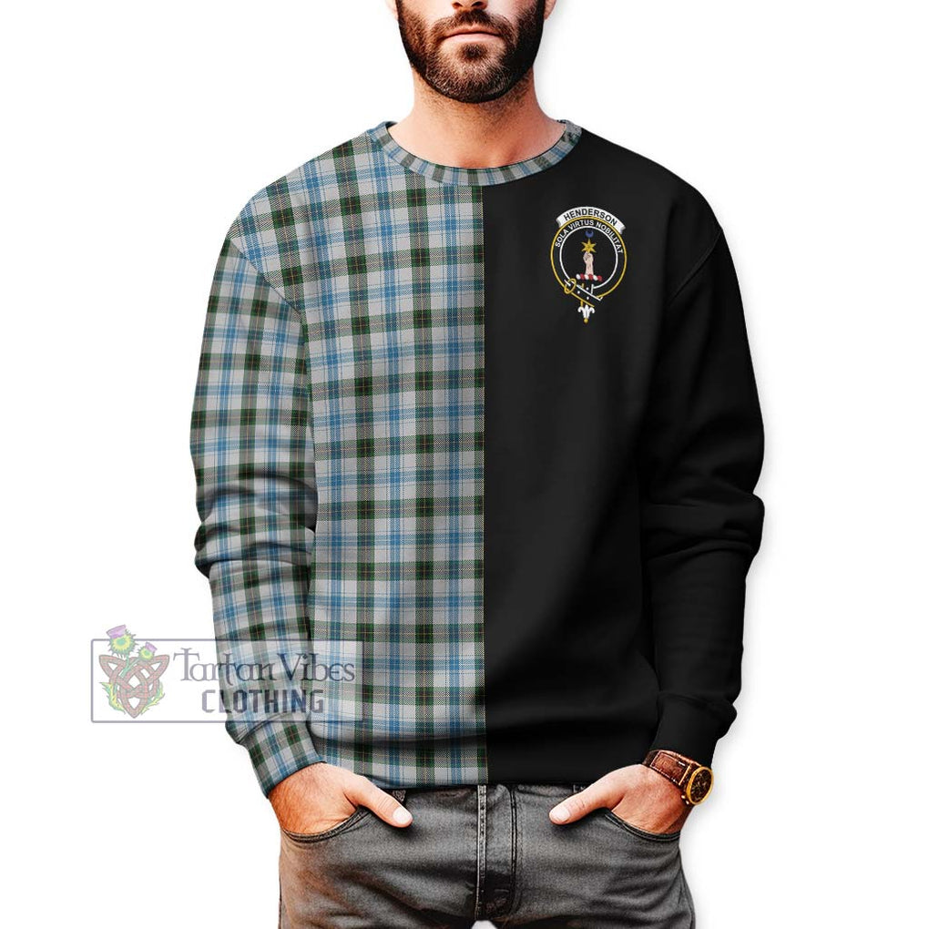 Henderson Dress Tartan Sweatshirt with Family Crest and Half Of Me Style Unisex - Tartanvibesclothing Shop