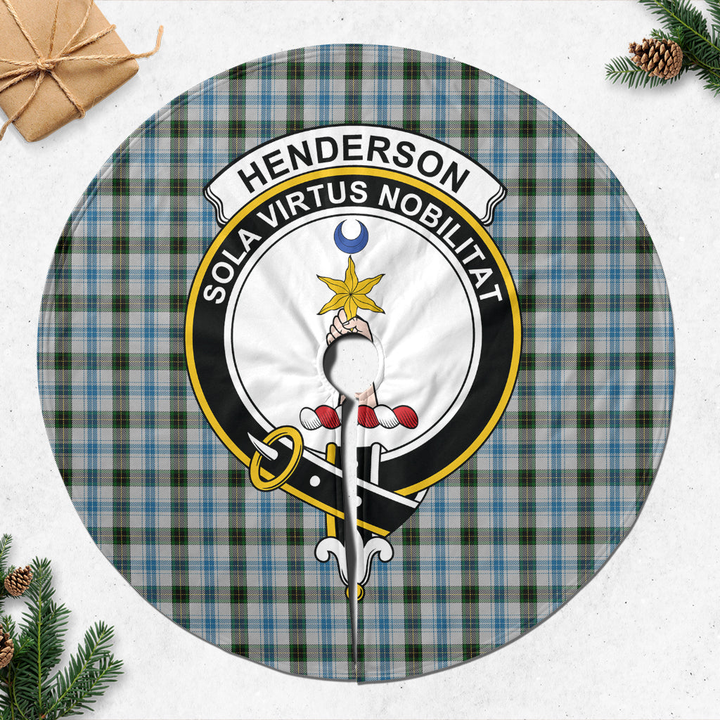 Henderson Dress Tartan Christmas Tree Skirt with Family Crest - Tartanvibesclothing