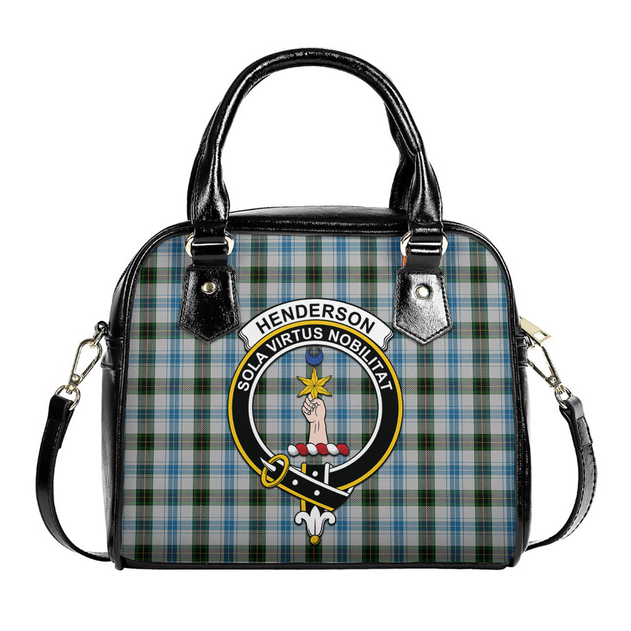 Henderson Dress Tartan Shoulder Handbags with Family Crest One Size 6*25*22 cm - Tartanvibesclothing