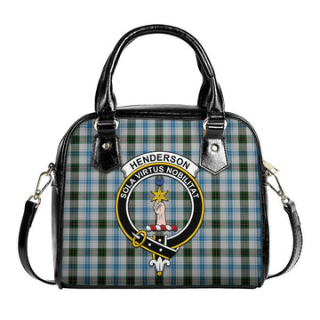 Henderson Dress Tartan Shoulder Handbags with Family Crest