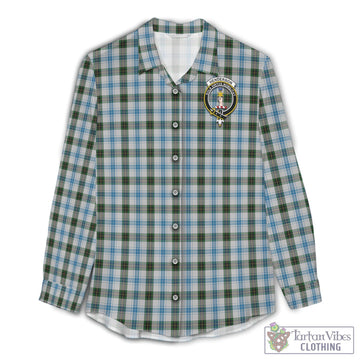 Henderson Dress Tartan Women's Casual Shirt with Family Crest