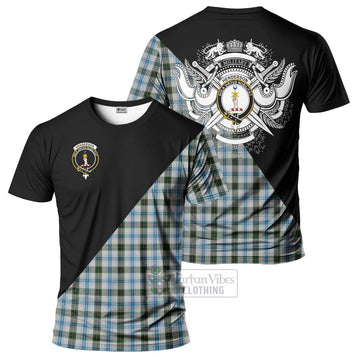 Henderson Dress Tartan T-Shirt with Family Crest and Military Logo Style