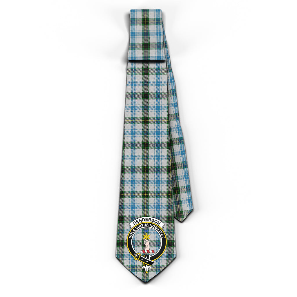 Henderson Dress Tartan Classic Necktie with Family Crest - Tartan Vibes Clothing