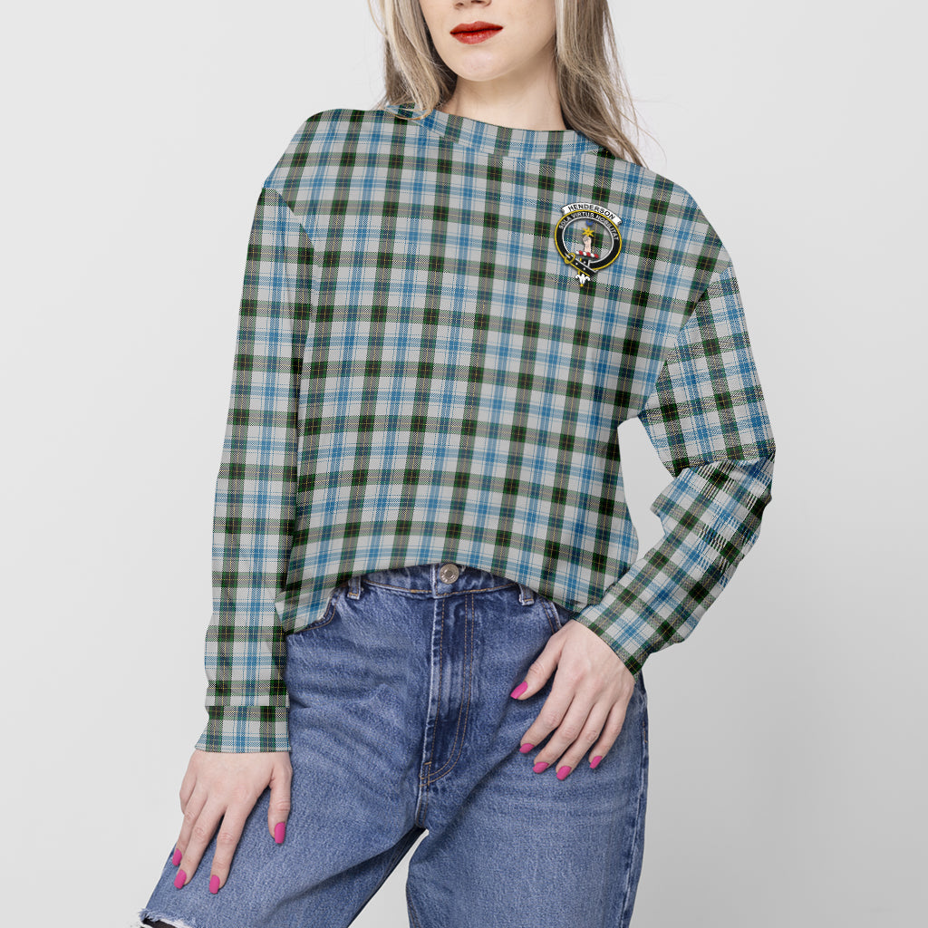 Henderson Dress Tartan Sweatshirt with Family Crest - Tartan Vibes Clothing