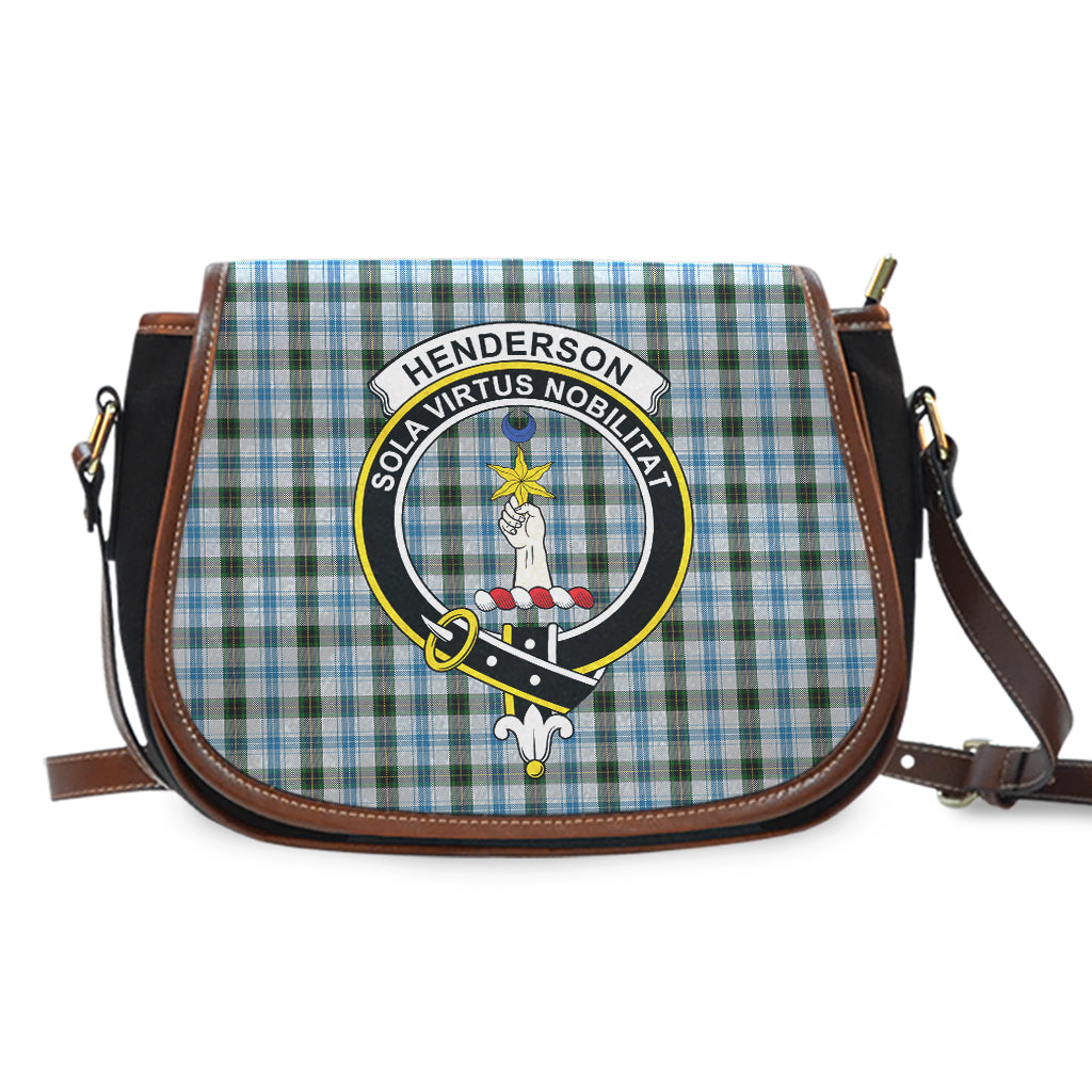 Henderson Dress Tartan Saddle Bag with Family Crest - Tartan Vibes Clothing