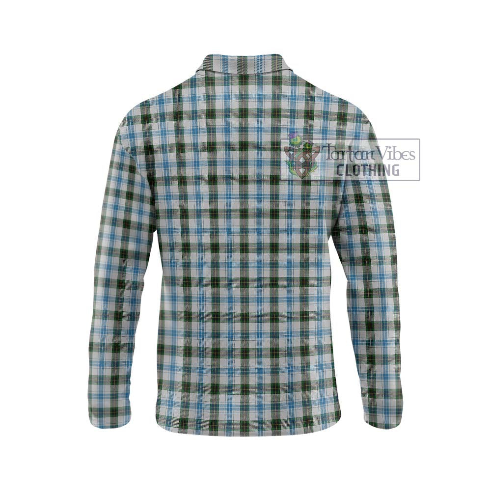 Henderson Dress Tartan Long Sleeve Polo Shirt with Family Crest DNA In Me Style - Tartanvibesclothing Shop