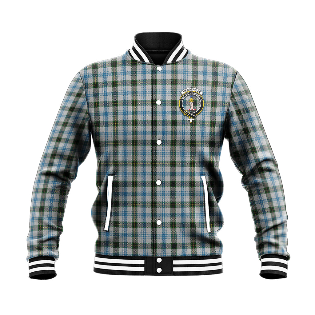 Henderson Dress Tartan Baseball Jacket with Family Crest - Tartan Vibes Clothing