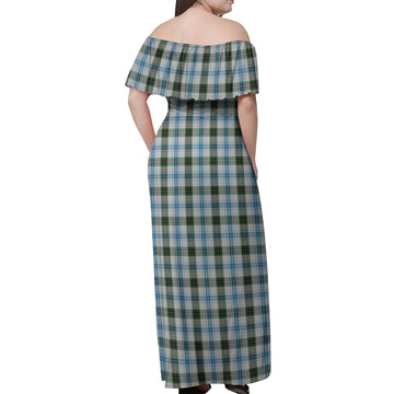 Henderson Dress Tartan Off Shoulder Long Dress