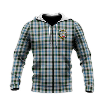 Henderson Dress Tartan Knitted Hoodie with Family Crest