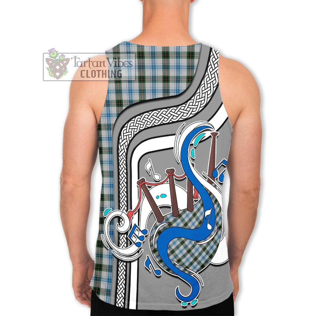 Henderson Dress Tartan Men's Tank Top with Epic Bagpipe Style - Tartanvibesclothing Shop