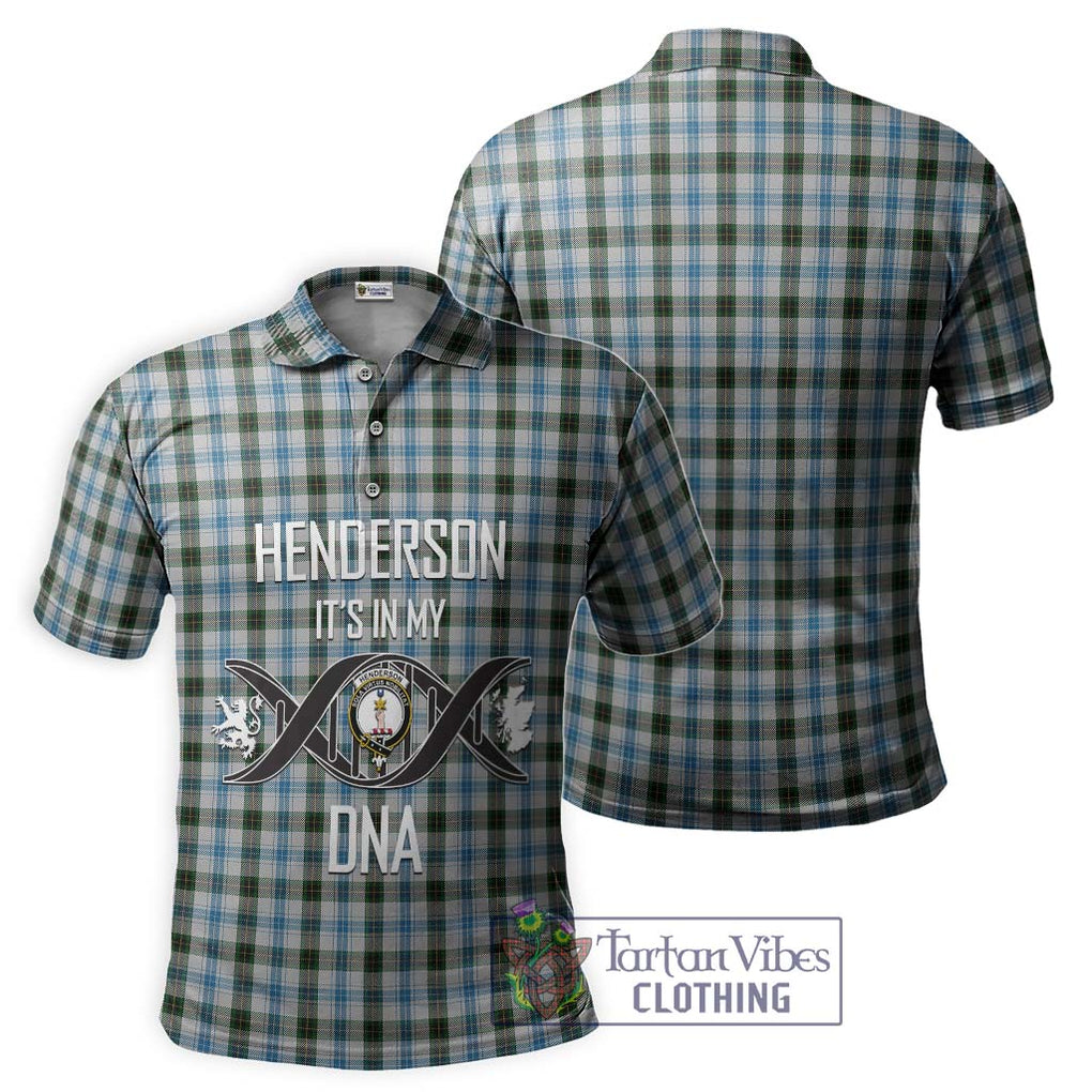 Henderson Dress Tartan Polo Shirt with Family Crest DNA In Me Style - Tartanvibesclothing Shop