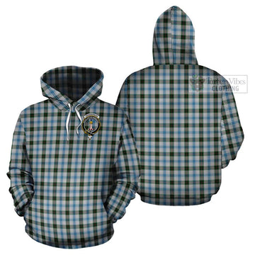 Henderson Dress Tartan Cotton Hoodie with Family Crest