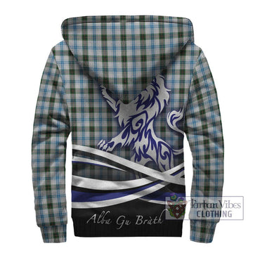 Henderson Dress Tartan Sherpa Hoodie with Alba Gu Brath Regal Lion Emblem