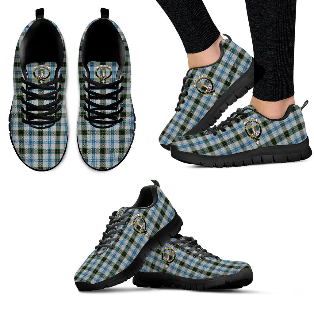 Henderson Dress Tartan Sneakers with Family Crest - Tartan Vibes Clothing