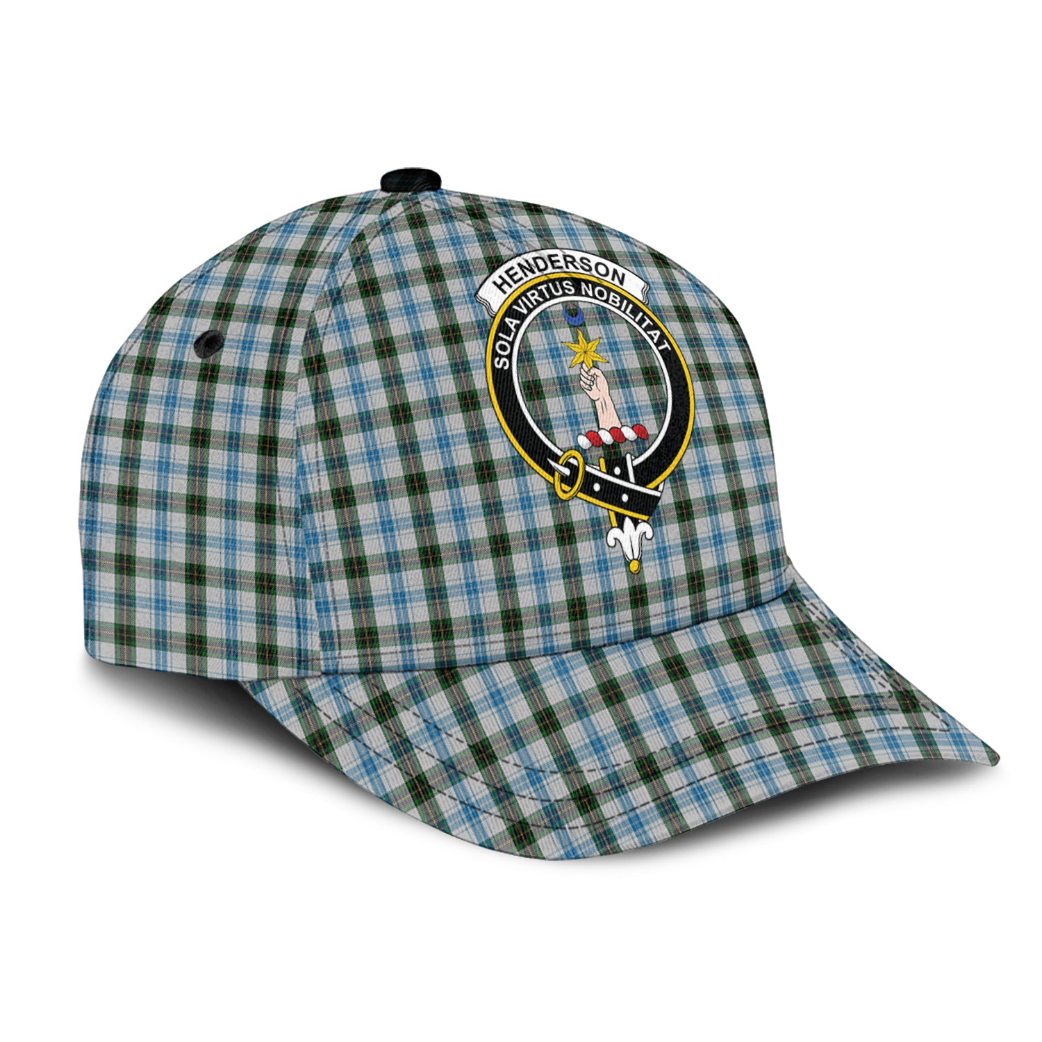 Henderson Dress Tartan Classic Cap with Family Crest - Tartan Vibes Clothing