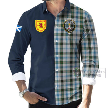 Henderson Dress Tartan Long Sleeve Button Shirt Alba with Scottish Lion Royal Arm Half Style