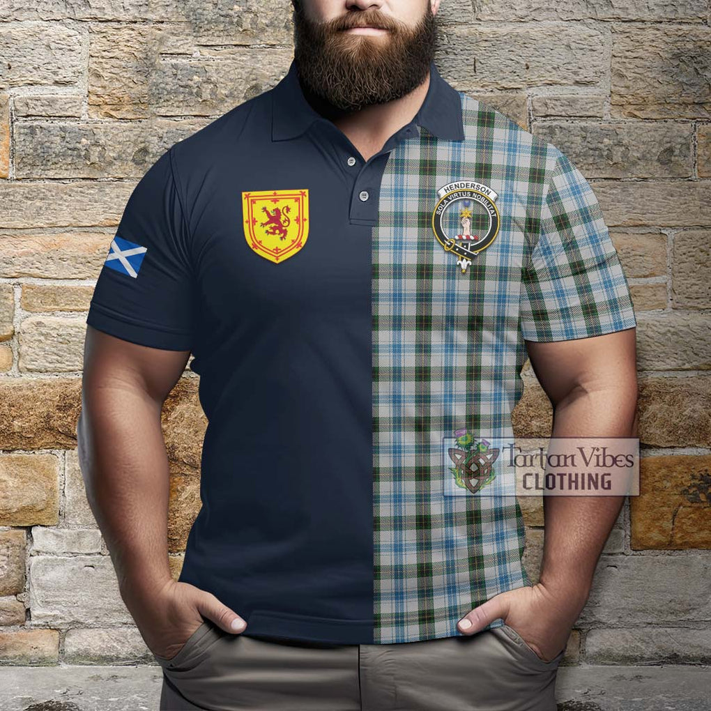 Tartan Vibes Clothing Henderson Dress Tartan Polo Shirt with Scottish Lion Royal Arm Half Style