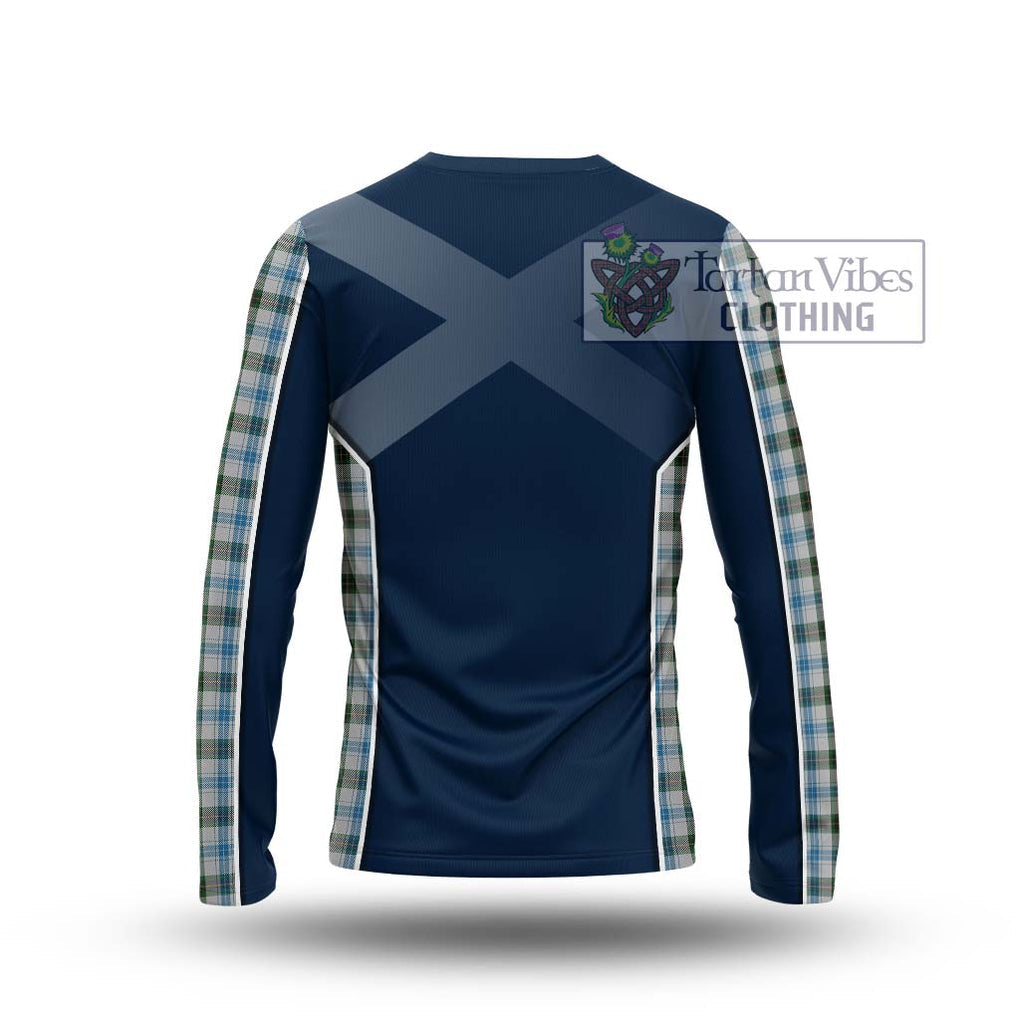 Henderson Dress Tartan Long Sleeve T-Shirt with Family Crest and Lion Rampant Vibes Sport Style - Tartan Vibes Clothing