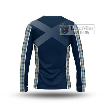 Henderson Dress Tartan Long Sleeve T-Shirt with Family Crest and Lion Rampant Vibes Sport Style