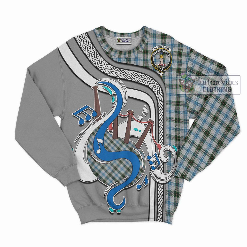 Tartan Vibes Clothing Henderson Dress Tartan Sweatshirt with Epic Bagpipe Style