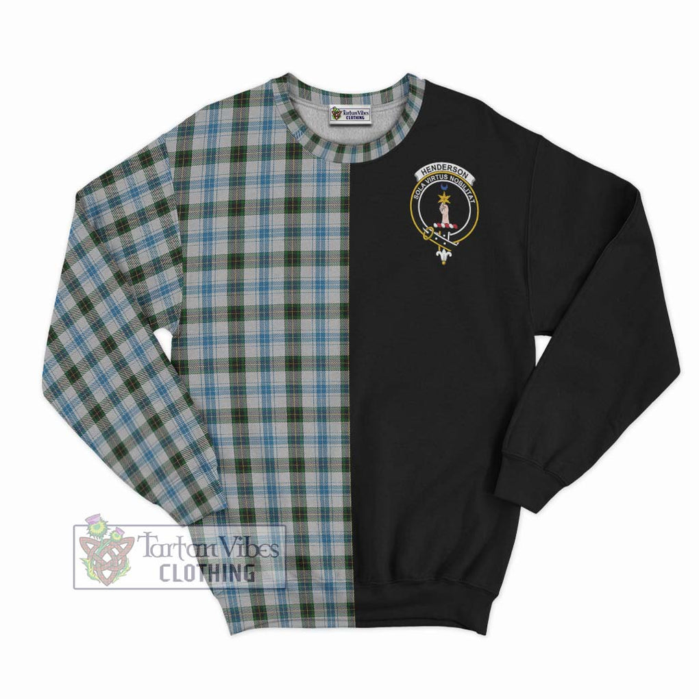 Henderson Dress Tartan Sweatshirt with Family Crest and Half Of Me Style - Tartanvibesclothing Shop