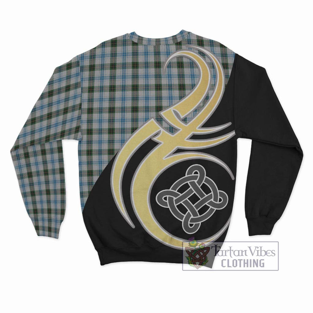 Henderson Dress Tartan Sweatshirt with Family Crest and Celtic Symbol Style - Tartan Vibes Clothing